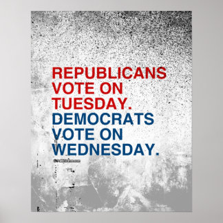 PÓSTER LOS REPUBLICANOS VOTAN EL MARTES