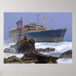 Póster Los restos de las islas Canarias americanas de la