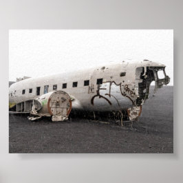 Póster Los restos del avión DC9