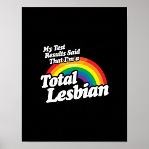 PÓSTER LOS RESULTADOS DE MI PRUEBA DIJERON LESBIAN