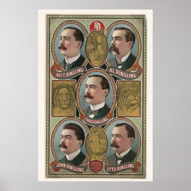 Póster Los retratos del busto de cinco hermanos anillados (Frente)