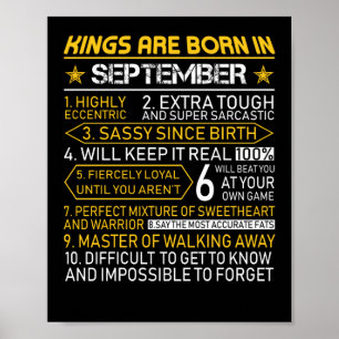 Póster Los reyes nacen en el cumpleaños de septiembre