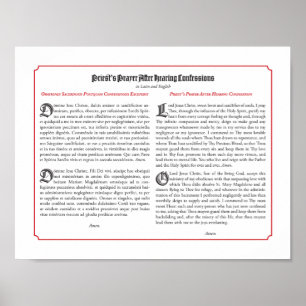 Póster Los rezos del sacerdote después de la confesión