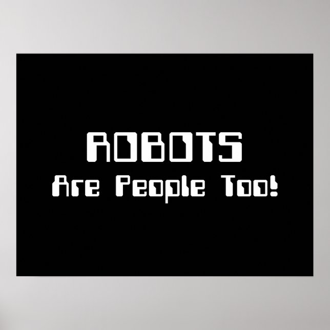 Póster ¡Los ROBOTS También Son Personas! (Frente)