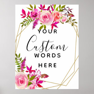 Póster los Rosas de crystal Peach Rosa crean su propio pe