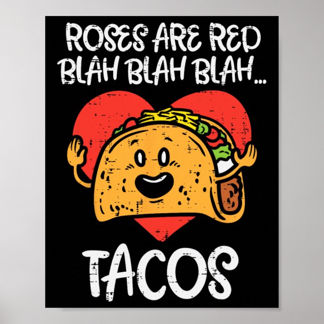 Póster Los rosas son de la raza negra tacos divertidos de (Frente)