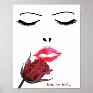Póster Los rosas son imágenes rojas