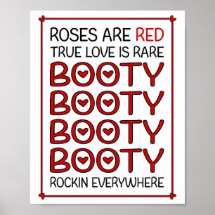 Póster Los rosas Son Rojos El Verdadero Amor Es Raro Boot
