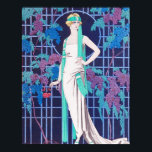 Póster Los Rosas y el Poster Art Deco Nocturno<br><div class="desc">Los Rosas y el poster Art Deco Nocturno. Ilustracion Art Decó de los años 20. El artista francés Georges Barbier pintó encantadoras representaciones de París durante los años 20. Su trabajo a menudo incluía a mujeres y parejas en estados de descanso, hambre y ligero aburrimiento. Los Rosas y la Noche...</div>