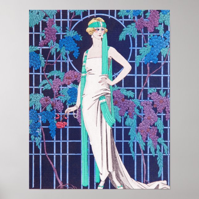 Póster Los Rosas y el Poster Art Deco Nocturno (Frente)