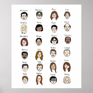 Póster Los rostros de la Oficina