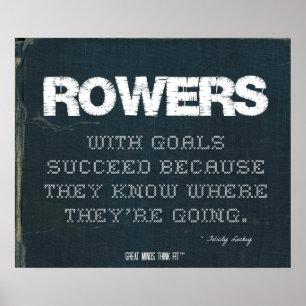 Póster Los Rowers con metas tienen éxito en dril de