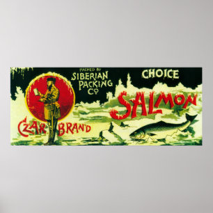 Póster Los salmones del zar pueden etiquetar