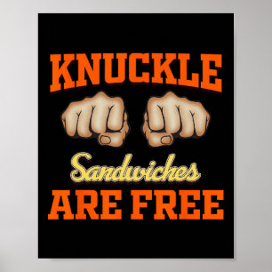 Póster Los sándwiches nuckles son gratuitos