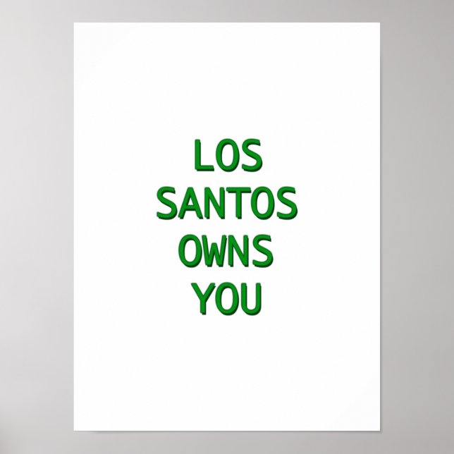 Póster Los Santos te debe (Frente)