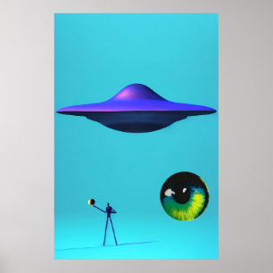 Póster Los Saucers voladores deben ser vistos y no escuch