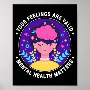 Póster Los Sentimientos Son Válidos Para Concienciar Sobr