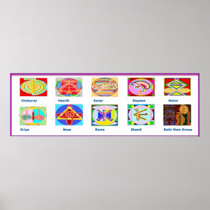 Póster Los símbolos del amo curativo de REIKI Karuna