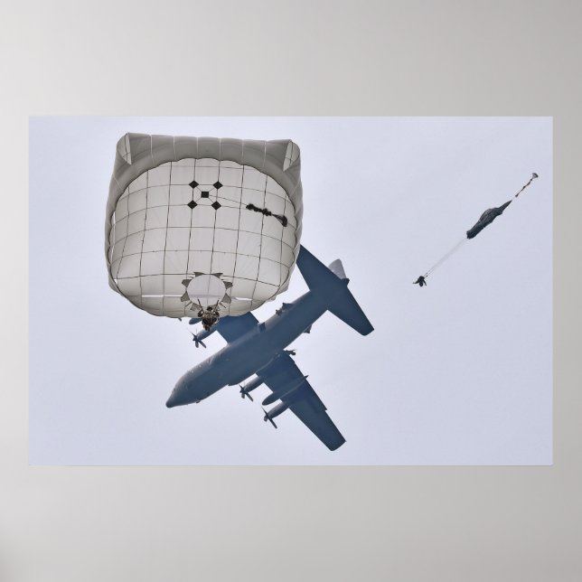 Póster Los soldados llevan a cabo operaciones aéreas (Frente)