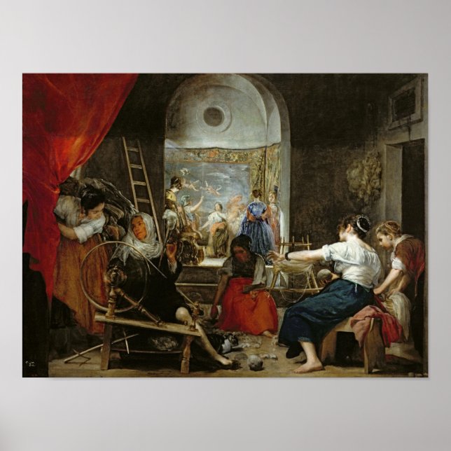 Póster Los Spinners, o la fábula de Aracne, 1657 (Frente)