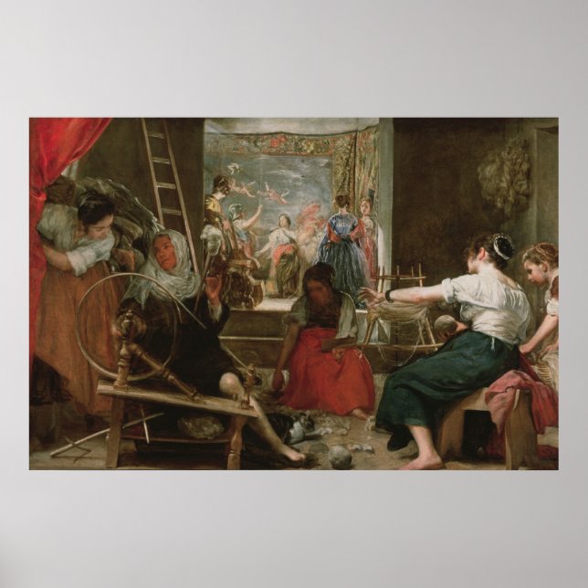 Póster Los Spinners, o la fábula de Aracne, 1657 (Frente)