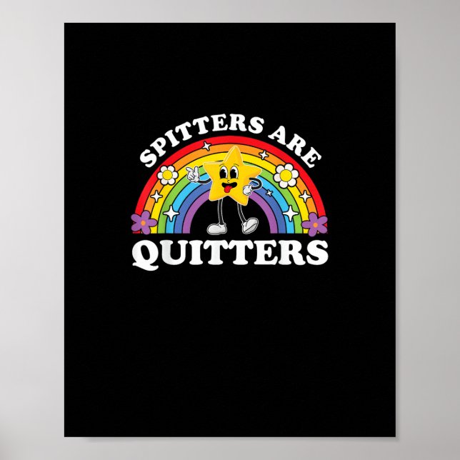 Póster Los Spitters Son Quitters De Edgia Inapropiada Hum (Frente)