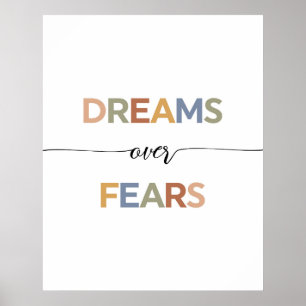 Póster Los sueños sobre los miedos