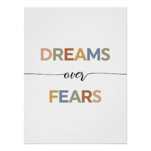 Póster Los sueños sobre los miedos