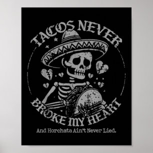 Póster Los Tacos Nunca Me Rompieron El Corazón Y La Pista