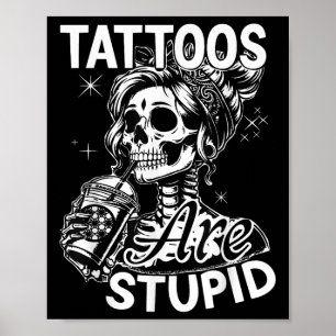 Póster Los Tatuajes De Cita De Tatuaje De Tinta Graciosa