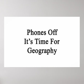 Póster Los teléfonos ya son hora de la geografía