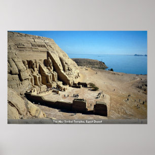 Póster Los templos de Abu Simbel, desierto de Egipto