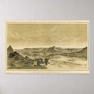 Póster Los templos y las torres del Virgen