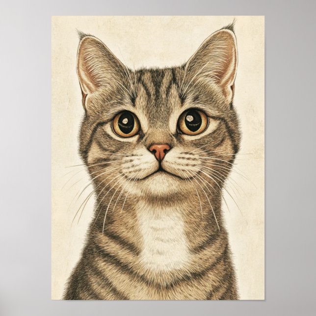 Póster Los tesoros tabby de Dürer 2 (Frente)