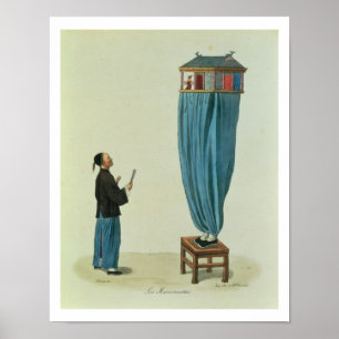 Póster Los títeres, grabados por Mlle. Formentin, pub. 18