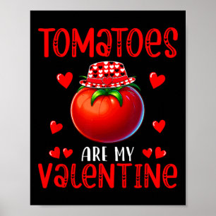 Póster Los Tomates Son Mi Corazón Vegan Cute Vegetado De