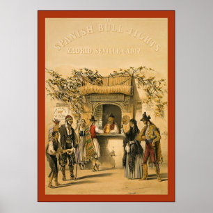 Póster Los toros españoles ~ Vintage