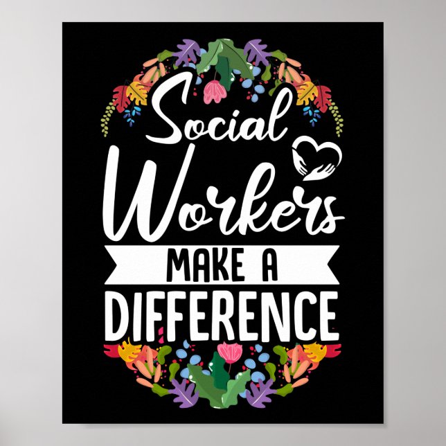 Póster Los trabajadores sociales hacen una diferencia (Frente)