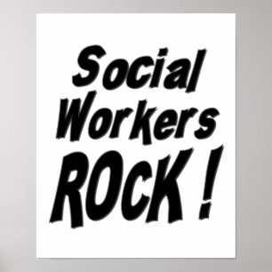Póster ¡Los trabajadores sociales rompen! Poster