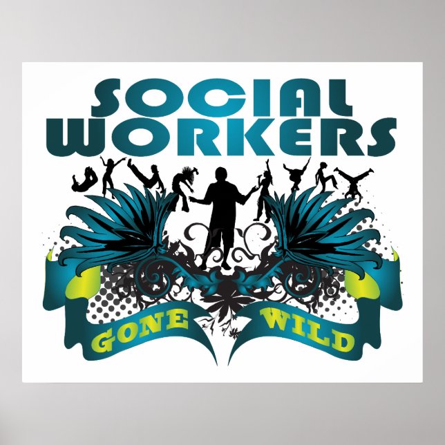 Póster Los trabajadores sociales se volvieron salvajes (Frente)