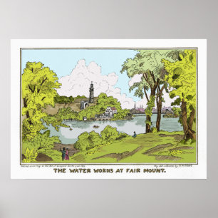 Póster Los trabajos de agua en Fairmount Philadelphia