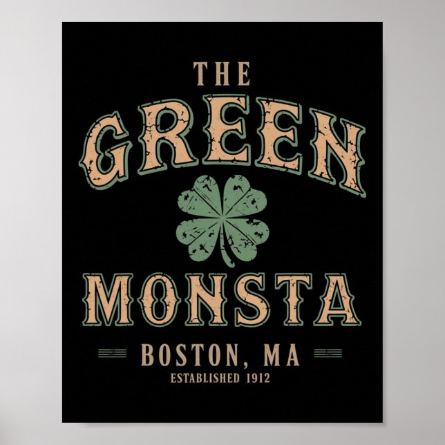 Póster Los trajes del monstruo verde St Patricks Day Bost (Frente)