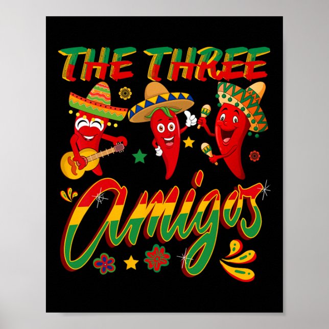 Póster Los tres amigos - El gracioso Chile Cinco De Mayo (Frente)
