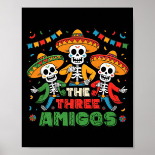 Póster Los tres amigos mexicano cinco de mayo premium
