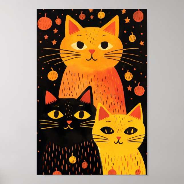 Póster Los tres gatos (Frente)