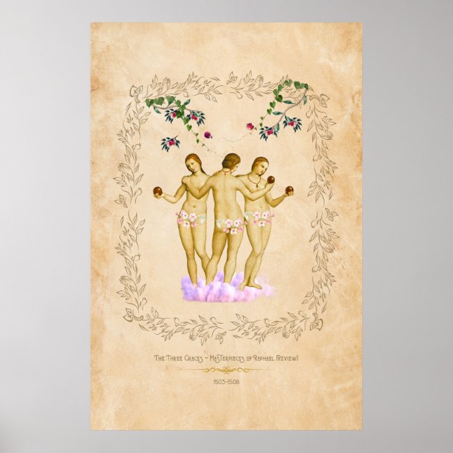 Póster Los Tres Grados - Raphael Reimaginado (Frente)