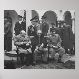 Póster Los Tres Grandes Durante La Conferencia De Yalta -