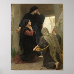 Póster Los tres marys en la tumba de Bouguereau Print
