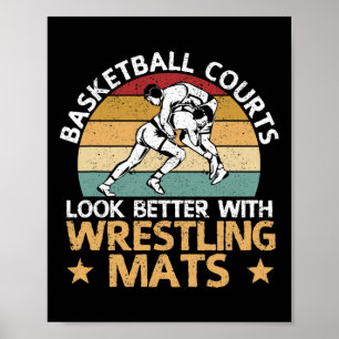Póster Los tribunales de baloncesto se ven mejor con las 