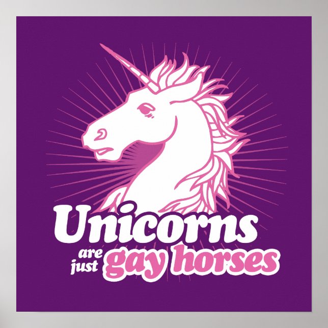 Póster LOS UNICORNOS SON CABALLOS GAY —.png (Frente)